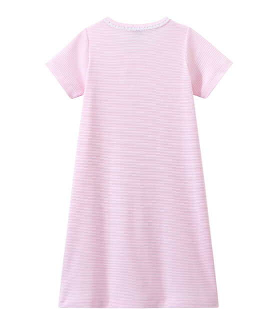 Camicia da notte bambina millerighe rosa BABYLONE/bianco ECUME