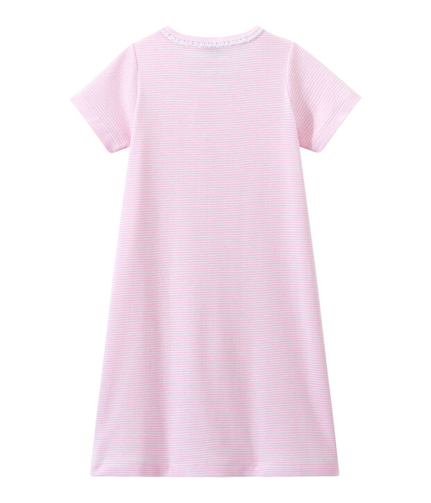 Camicia da notte bambina millerighe rosa/bianco
