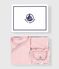 Set regalo 2 pezzi in velluto con body con stampa a cuori neonato rosa JOLI