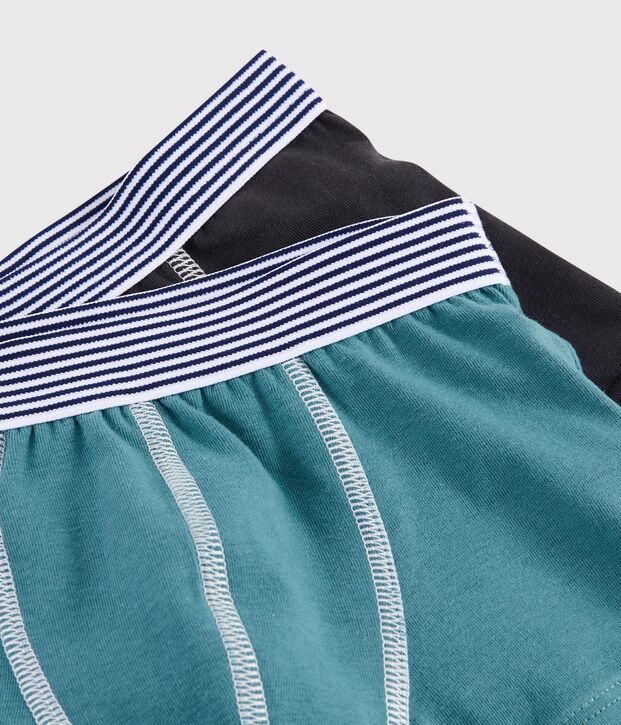 Confezione da 2 boxer tinta unita bambino multicolore