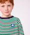 T-shirt a maniche lunghe a righe bambino verde/beige/verde