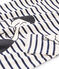 T-shirt marinière donna beige COQUILLE/blu SMOKING