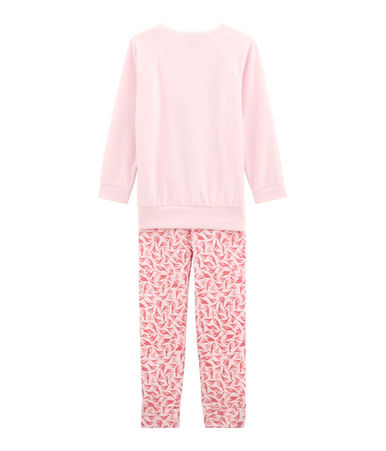 Pigiama per bambina rosa VIENNE/bianco MULTICO