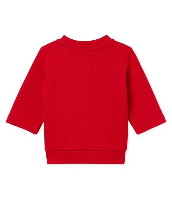 Cardigan con zip bambino in molleton rosso TERKUIT CN