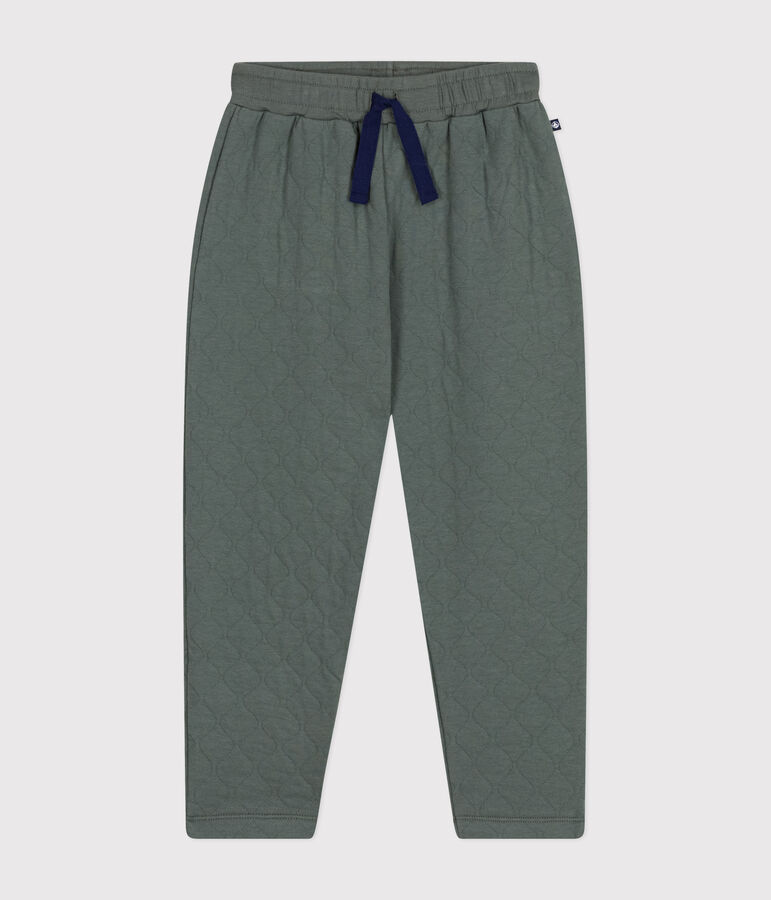 Pantaloni in tubique trapuntato bambino. verde THUYA