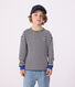 T-shirt a maniche lunghe in cotone a righe bambino