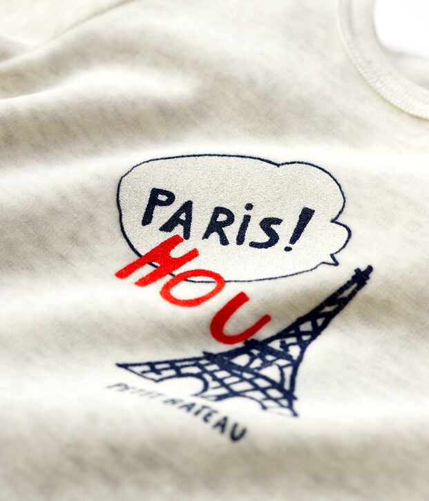 Tutina pigiama beb&egrave; tinta unita beige in ciniglia beige