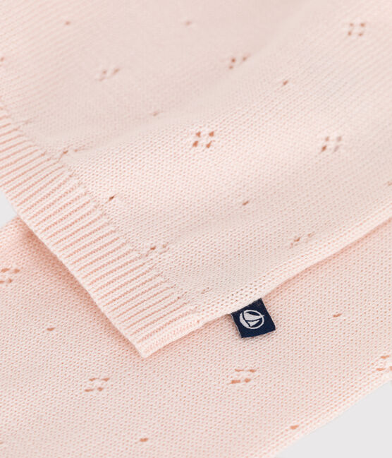 Cardigan in cotone a punto fantasia bambina rosa FLEUR