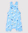 Salopette corta in tessuto serge bebè maschio blu JASMIN/bianco MULTICO