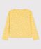 Cardigan stampa in cotone bambina giallo ORGE/bianco MARSHMALLOW