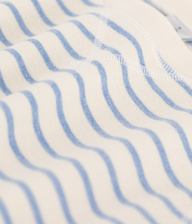 Felpa di cotone da Donna ecru/blu