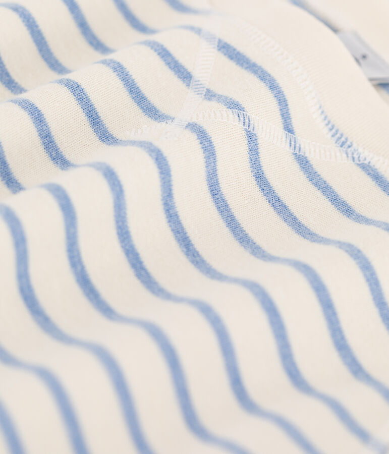 Felpa di cotone da Donna ecru/blu