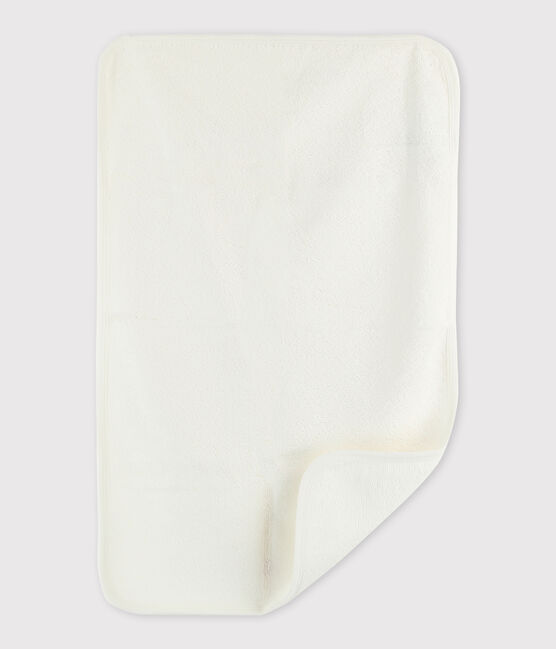 Confezione borsa porta-fasciatoio e fasciatoio con coniglio in tubique di cotone biologico bianco MARSHMALLOW/grigio GRIS