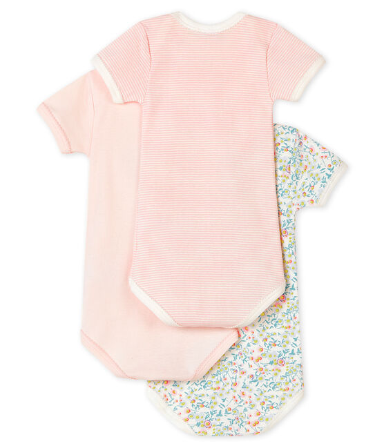 Confezione da 3 body manica corta colori pastello bebè femmina variante 1