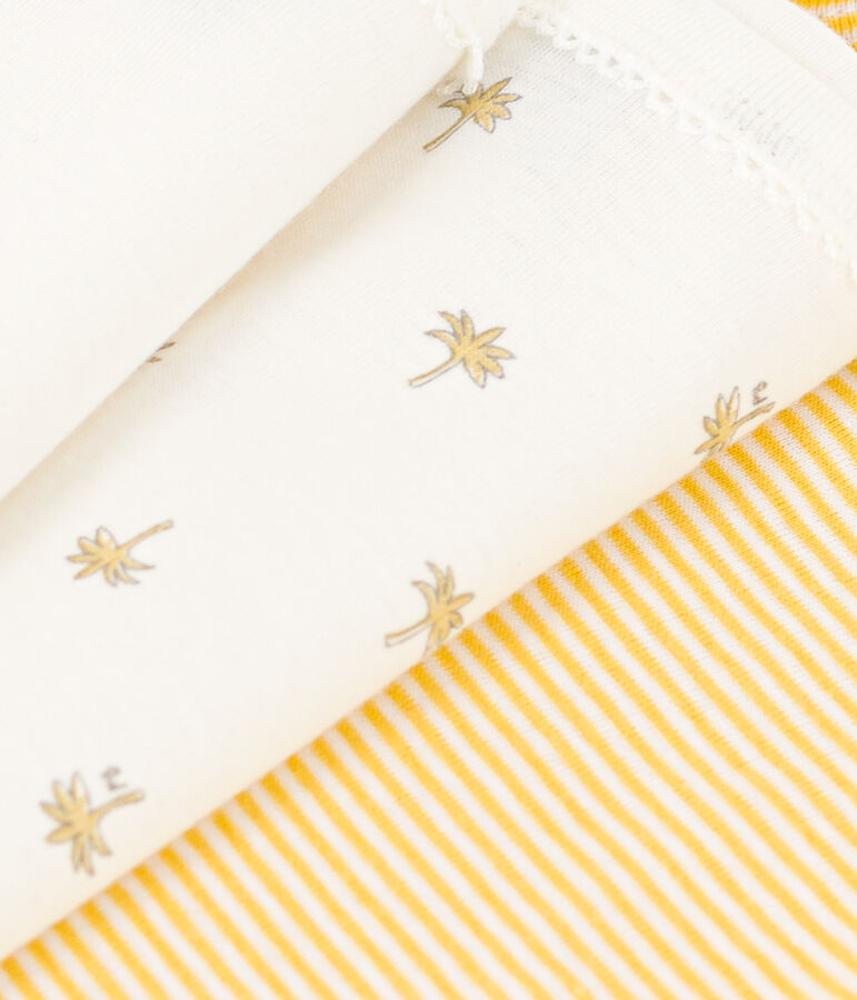 Confezione da 3 body con spalline in cotone motivo palme multicolore