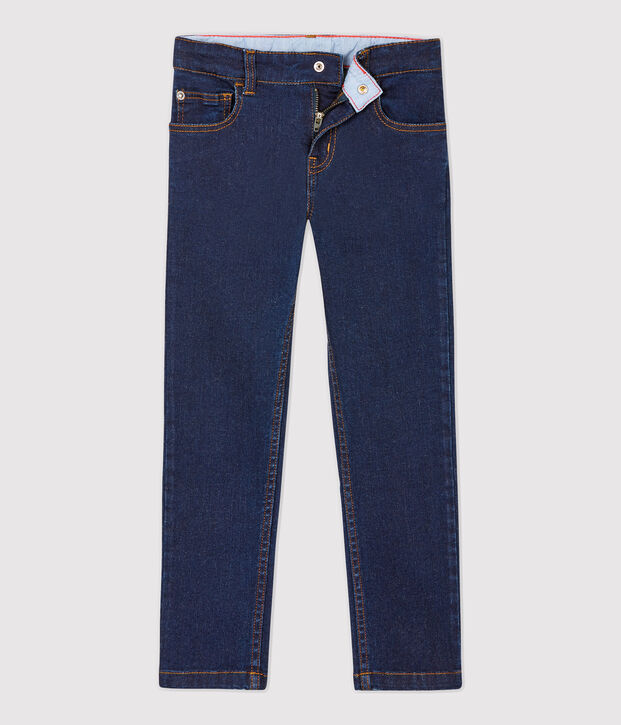 Pantalone slim bambino in denim blu