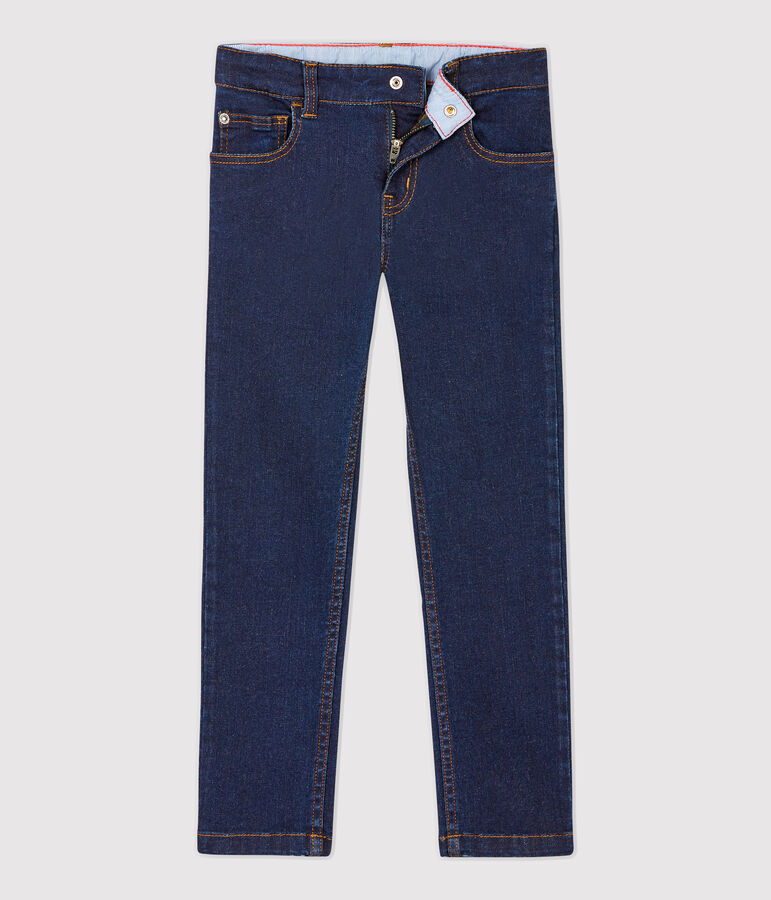 Pantalone slim bambino in denim blu