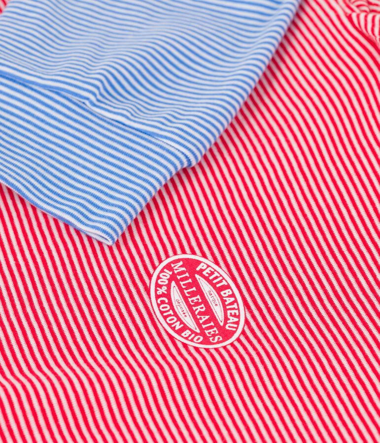 Felpa con cappuccio in cotone BIO Donna rosso PEPS/bianco MARSHMALLOW