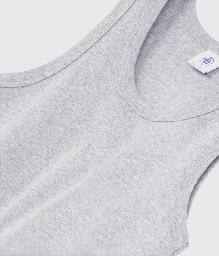 Canottiera iconica in cotone Donna grigio