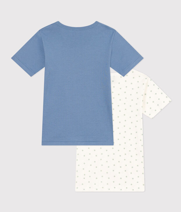 Confezione da 2 t-shirt bambino a maniche corte in cotone a stelle multicolore