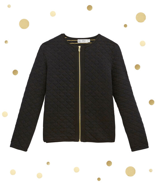 cardigan matelassé donna nero NOIR/giallo DORE
