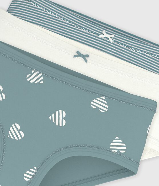 Set di slip a vita alta in cotone con stampa a cuori bambina variante 1