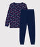 Pigiama con fantasia Parigi per bimbi, unisex blu MEDIEVAL/bianco MULTICO