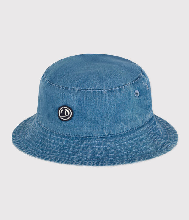 Cappellino alla pescatora in denim blu bambino blu