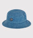Cappellino alla pescatora in denim blu bambino
