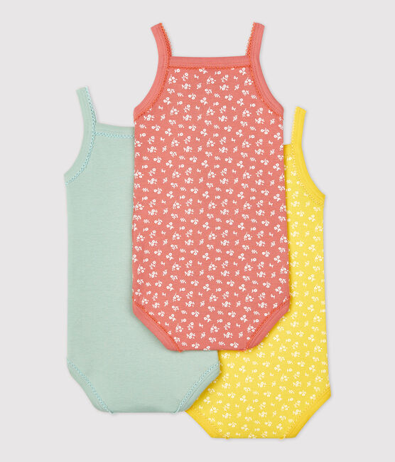 Set di 3 body a fiori con spalline in cotone variante 1