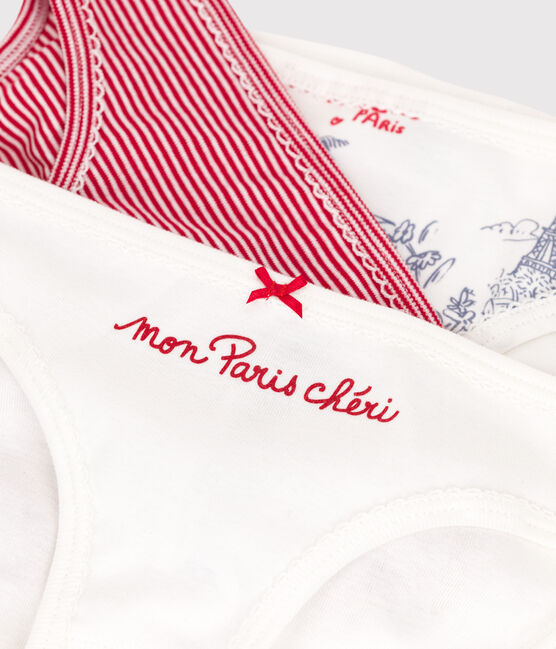 Confezione da 3 slip bambina in cotone variante 1