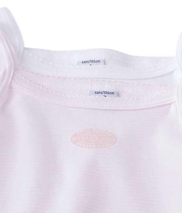 Lotto di 2 canotte con spalline per bambina multicolore