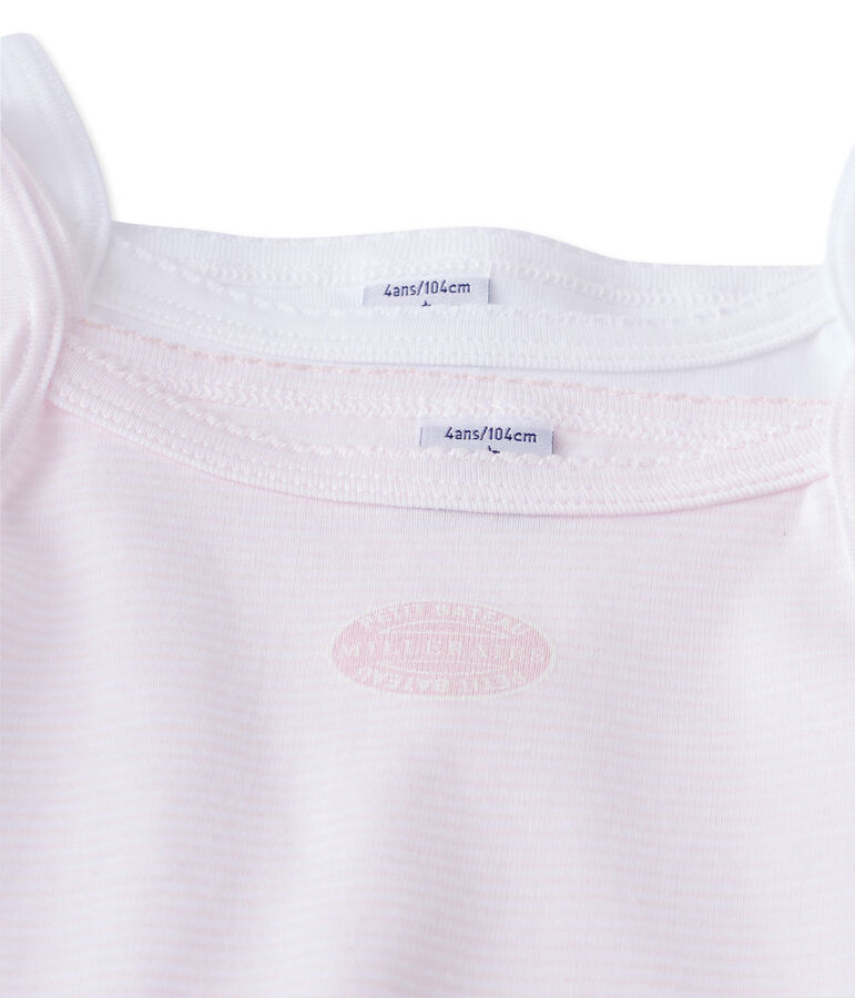 Lotto di 2 canotte con spalline per bambina variante 1