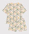 Pigiama donna con pantaloncini e t-shirt in cotone con motivo floreale bianco AVALANCHE/ MULTICO