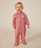 Tutina lunga in tessuto felpato neonato rosa ROSEWOOD