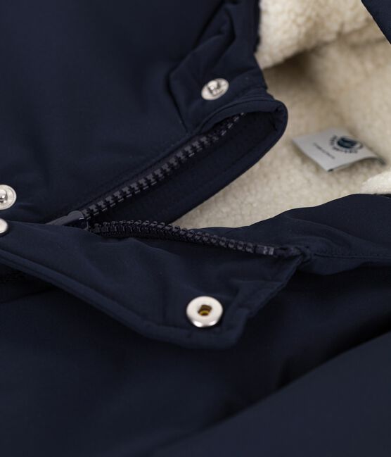 Parka tinta unita lunghezza midi neonato blu SMOKING