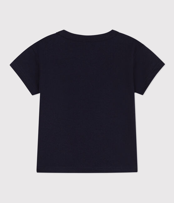 T-shirt bebè a maniche corte in jersey con motivo blu SMOKING