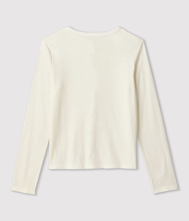 Cardigan in cotone/lino tinta unita Donna bianco