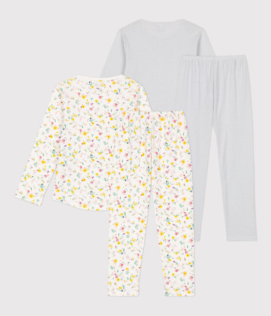 Confezione da 2 pigiami a fiori bambina in cotone variante 1