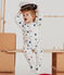 Tutina pigiama bambino in tubique bianco MARSHMALLOW/bianco MULTICO