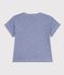 T-shirt a maniche corte in cotone a righe neonato blu/bianco