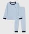 Pigiama in cotone a righe bambino ADRIATIC/ MARSHMALLOW