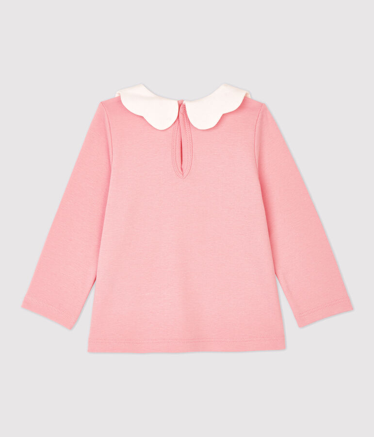 Blusa in cotone beb&egrave;. rosa CHARME