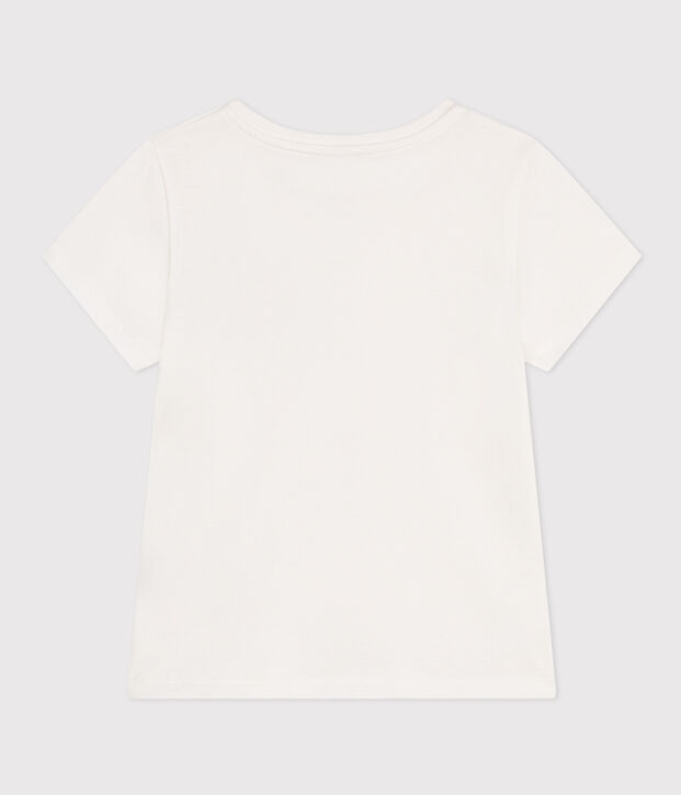 T-shirt in jersey leggero bambina bianco
