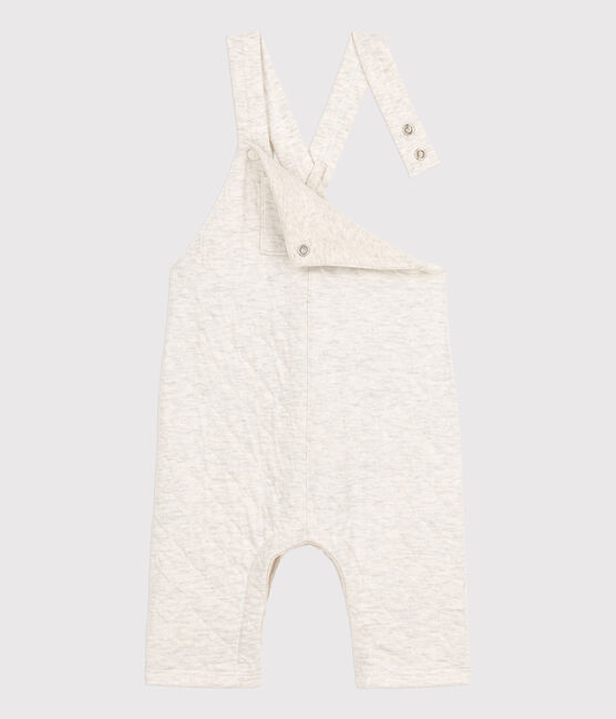 Salopette lunga in tubique trapuntato bebè beige MONTELIMAR CHINE