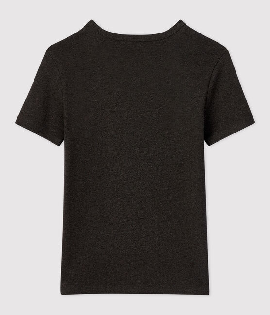 T-shirt L'ICONIQUE scollo a V in cotone bio donna grigio CITY CHINE