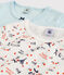 Confezione da 2 t-shirt bambina a maniche corte fantasia Parigi in cotone biologico variante 1