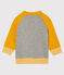 Cardigan zippato bebè maschio in tubique grigio SUBWAY/giallo BOUDOR