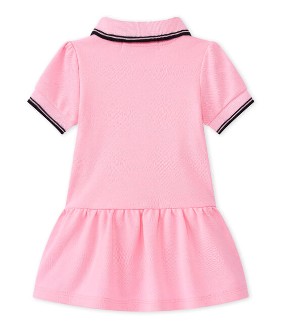 Abito per bambina a maniche corte rosa BABYLONE