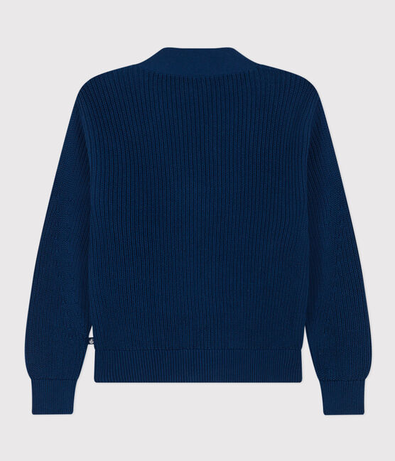 Cardigan a costa inglese in cotone Donna blu INCOGNITO